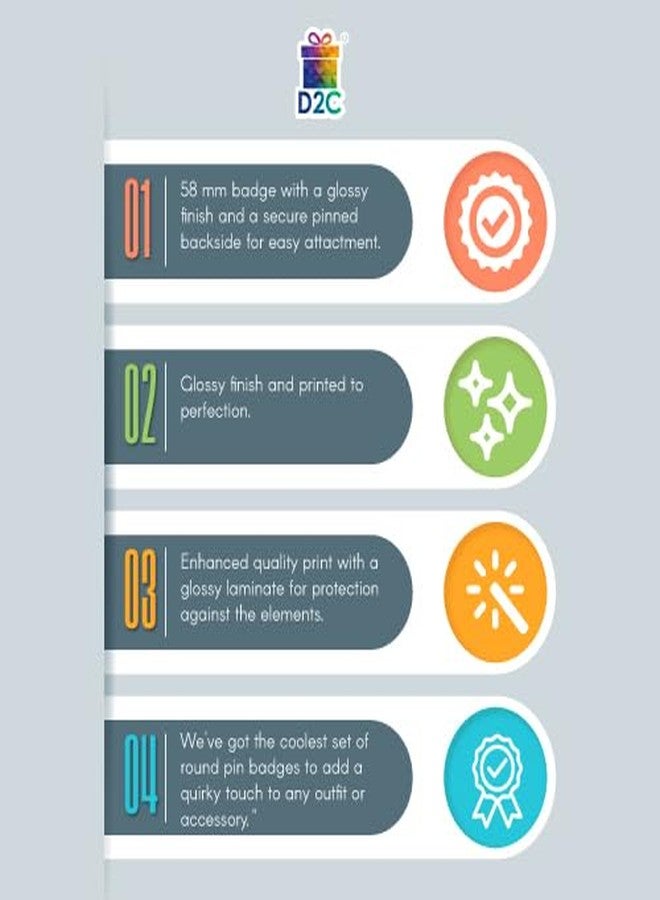 D2C Vote for Your Party Indian National Congress Election Badges Multicolor, 5+ Years, D3 (5 Pcs) - Image 2